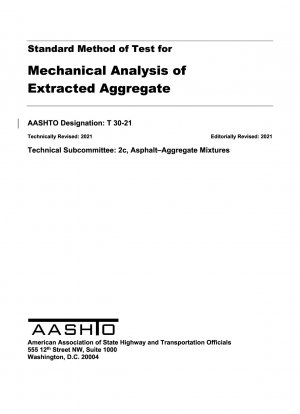 Standardtestmethode für die mechanische Analyse von extrahiertem Aggregat