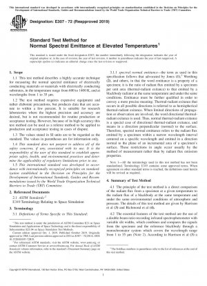 Standardtestmethode für normale spektrale Emission bei erhöhten Temperaturen
