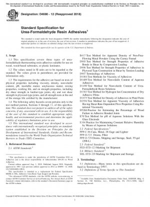 Standardspezifikation für Harnstoff-Formaldehyd-Harzklebstoffe