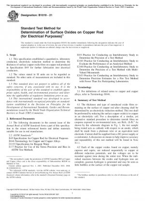 Standardtestmethode zur Bestimmung von Oberflächenoxiden auf Kupferstäben (für elektrische Zwecke)