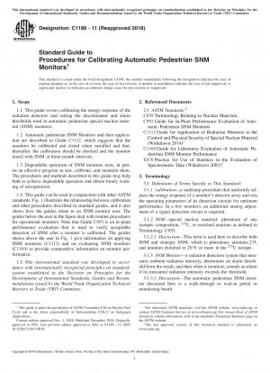 Standardhandbuch für Verfahren zur Kalibrierung automatischer SNM-Überwachungsgeräte für Fußgänger