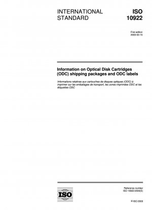 Informationen zu Versandverpackungen und ODC-Etiketten von Optical Disc Cartridges (ODC).