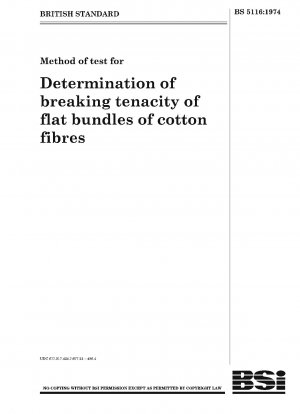 Prüfverfahren zur Bestimmung der Bruchfestigkeit flacher Baumwollfaserbündel