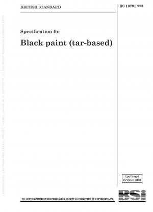 Spezifikation für schwarze Farbe (auf Teerbasis)