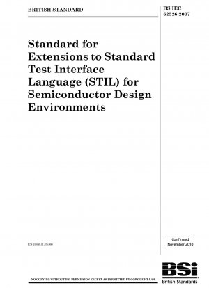 Standard für Erweiterungen der Standard Test Interface Language (STIL) für Halbleiter-Designumgebungen