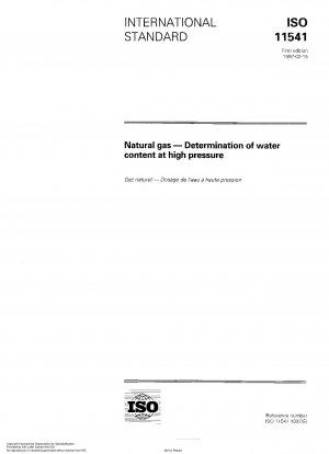 Erdgas – Bestimmung des Wassergehalts bei hohem Druck