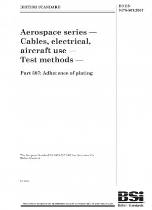Luft- und Raumfahrt - Kabel, elektrische Kabel, Verwendung in Flugzeugen - Prüfmethoden - Haftung der Beschichtung