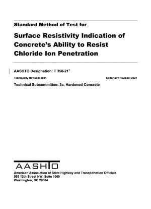 Standardmethode zur Prüfung des Oberflächenwiderstands, Anzeige der Fähigkeit von Beton, dem Eindringen von Chloridionen zu widerstehen