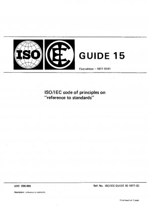 ISO/IEC-Grundsatzkodex zum Thema „Bezug auf Normen“