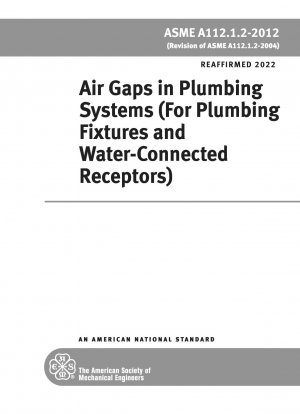 Luftspalte in Sanitärsystemen (für Sanitärarmaturen und mit Wasser verbundene Behälter)
