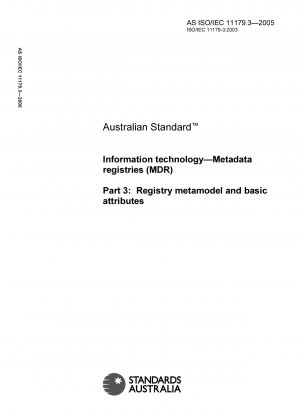 Informationstechnologie – Metadatenregister (MDR) – Registermetamodell und grundlegende Attribute