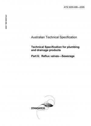Technische Spezifikation für Sanitär- und Entwässerungsprodukte – Rückflussventile – Kanalisation