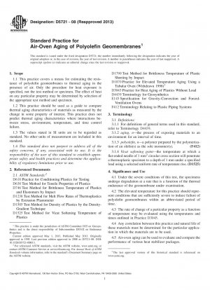 Standardpraxis für die Alterung von Polyolefin-Geomembranen im Luftofen