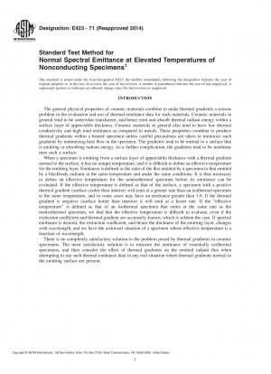 Standardtestmethode für normale spektrale Emission bei erhöhten Temperaturen nichtleitender Proben