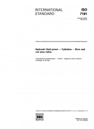 Hydraulikflüssigkeitstechnik; Zylinder; Bohrungs- und Stangenflächenverhältnisse