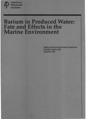 Barium in produziertem Wasser: Verbleib und Auswirkungen in der Meeresumwelt