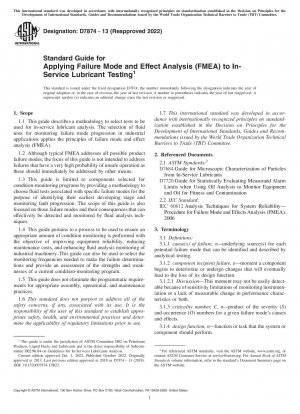 Standardhandbuch für die Anwendung der Fehlermöglichkeits- und Einflussanalyse (FMEA) bei der Prüfung von Schmierstoffen im laufenden Betrieb