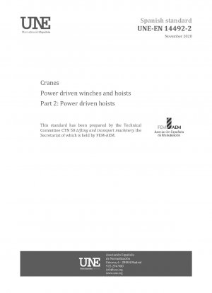 Kräne – Kraftbetriebene Winden und Hebezeuge – Teil 2: Kraftbetriebene Hebezeuge