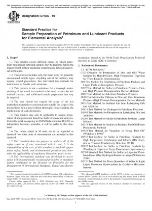 Standardpraxis für die Probenvorbereitung von Erdöl- und Schmierstoffprodukten für die Elementaranalyse