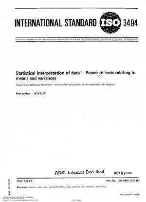 Statistische Interpretation von Daten; Aussagekraft von Tests in Bezug auf Mittelwerte und Varianzen