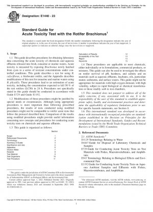 Standardhandbuch für den Test auf akute Toxizität mit dem Rotifer Brachionus
