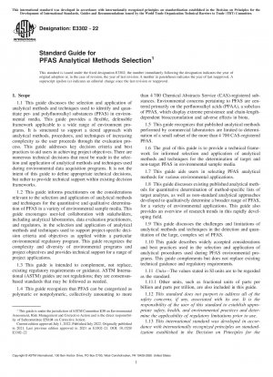 Standardhandbuch für die Auswahl analytischer PFAS-Methoden