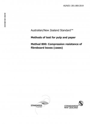 Prüfmethoden für Zellstoff und Papier, Methode 800: Druckfestigkeit von Kartons (Kisten) aus Pappe
