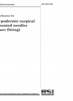 Spezifikation für chirurgische Injektionsnadeln (Luer-Anschluss)
