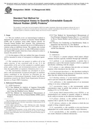 Standardtestmethode für immunologische Tests zur Quantifizierung extrahierbarer Guayule-Naturkautschuk (GNR)-Proteine