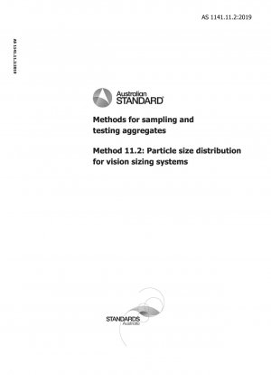 Methoden zur Probenahme und Prüfung von Aggregaten, Methode 11.2: Partikelgrößenverteilung für optische Größenbestimmungssysteme
