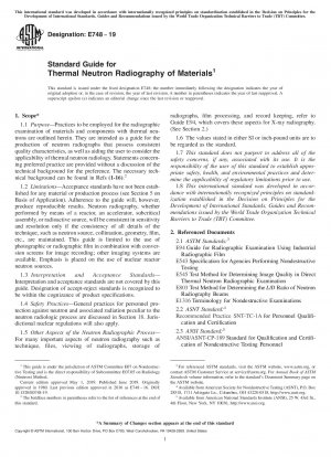 Standardhandbuch für die thermische Neutronenradiographie von Materialien