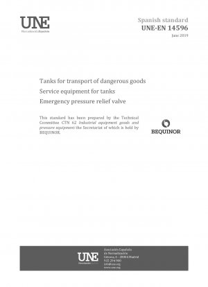 Tanks für den Transport gefährlicher Güter - Serviceausrüstung für Tanks - Notüberdruckventil