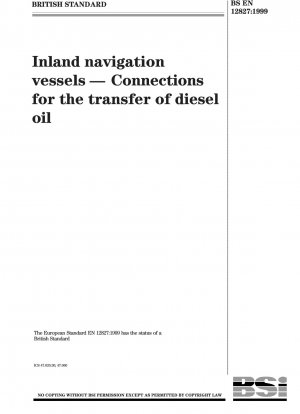 Binnenschiffe - Anschlüsse für den Transfer von Dieselöl