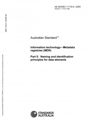 Informationstechnologie – Metadatenregister (MDR) – Benennungs- und Identifizierungsprinzipien für Datenelemente