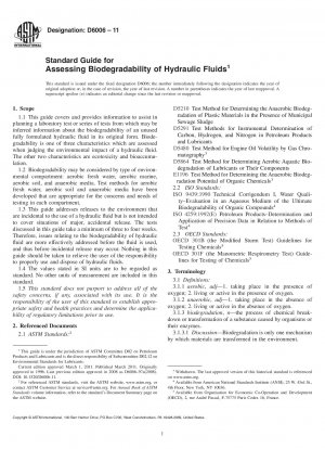 Standardhandbuch zur Bewertung der biologischen Abbaubarkeit von Hydraulikflüssigkeiten