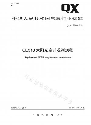 Regulierung der CE318-Sonnenphotometermessung