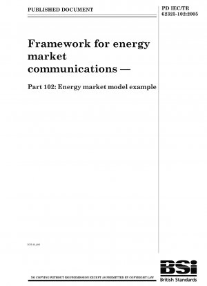Rahmen für die Energiemarktkommunikation. Beispiel für ein Energiemarktmodell