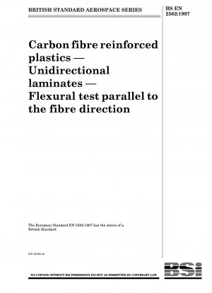 Kohlenstofffaserverstärkte Kunststoffe – Unidirektionale Laminate – Biegeversuch parallel zur Faserrichtung