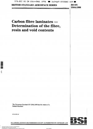 Carbonfaserlaminate – Bestimmung des Faser-, Harz- und Hohlraumgehalts