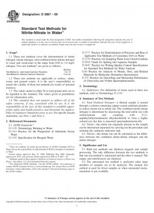 Standardtestmethoden für Nitrit-Nitrat in Wasser