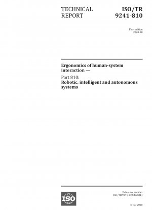 Ergonomie der Mensch-System-Interaktion – Teil 810: Robotische, intelligente und autonome Systeme