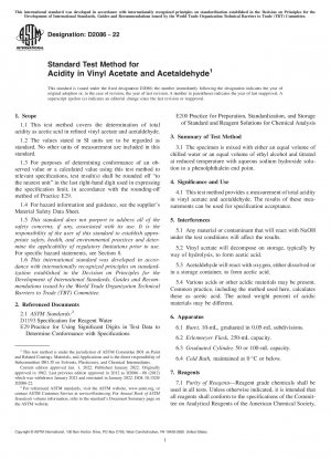 Standardtestmethode für Säuregehalt in Vinylacetat und Acetaldehyd