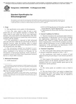 Standardspezifikation für Silicomangan