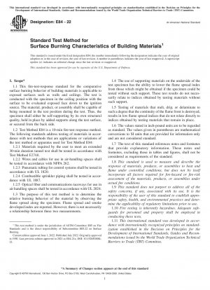 Standardtestmethode für Oberflächenbrenneigenschaften von Baumaterialien