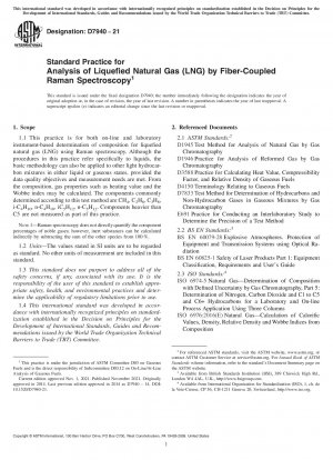 Standardpraxis für die Analyse von Flüssigerdgas (LNG) mittels fasergekoppelter Raman-Spektroskopie