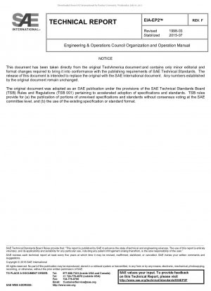 Organisations- und Betriebshandbuch des Engineering & Operations Council (ehemals TechAmerica EP-2-F)