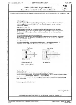 Pneumatische Längenmessung (Luftmessung); Konstruktionsmerkmale von Instrumenten, die im Hochdruckbereich arbeiten