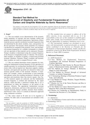 Standardtestmethode für Elastizitätsmodule und Grundfrequenzen von Kohlenstoff- und Graphitmaterialien durch Schallresonanz