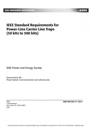 IEEE-Standardanforderungen für Power-Line Carrier Line Traps (30 kHz bis 500 kHz)