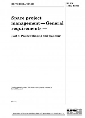 Raumfahrtprojektmanagement – Allgemeine Anforderungen – Projektphasen und -planung